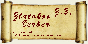 Zlatokos Berber vizit kartica